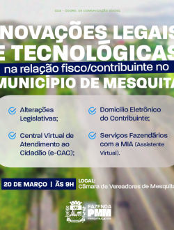 Mesquita lançará Central Virtual de Atendimento ao Cidadão (eCAC)