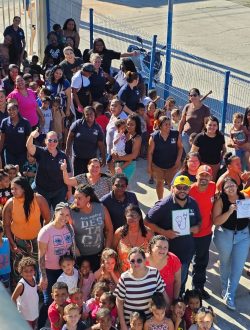 Exercício de evacuação na EMEI Margarida da Silva Duarte