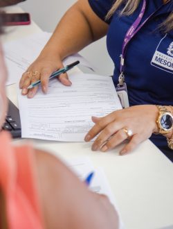 Serviços e acolhimento aos impactados pelas chuvas na Vila Olímpica de Mesquita