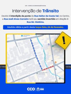 Prefeitura de Mesquita faz intervenção de trânsito no Centro