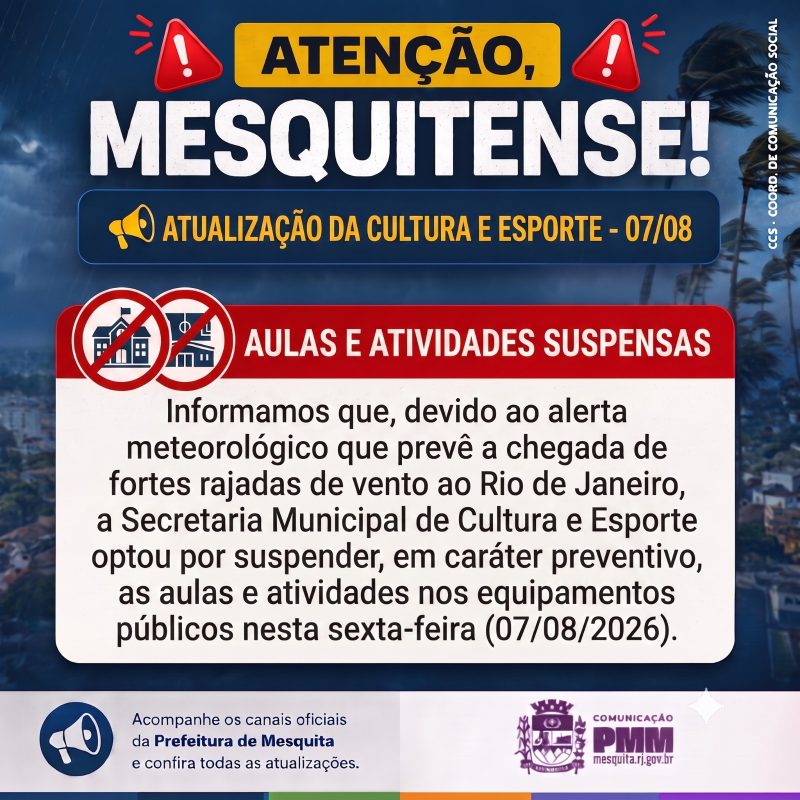 mesquita-suspende-atividades-de-cultura-e-esporte-nesta-sexta-feira-7